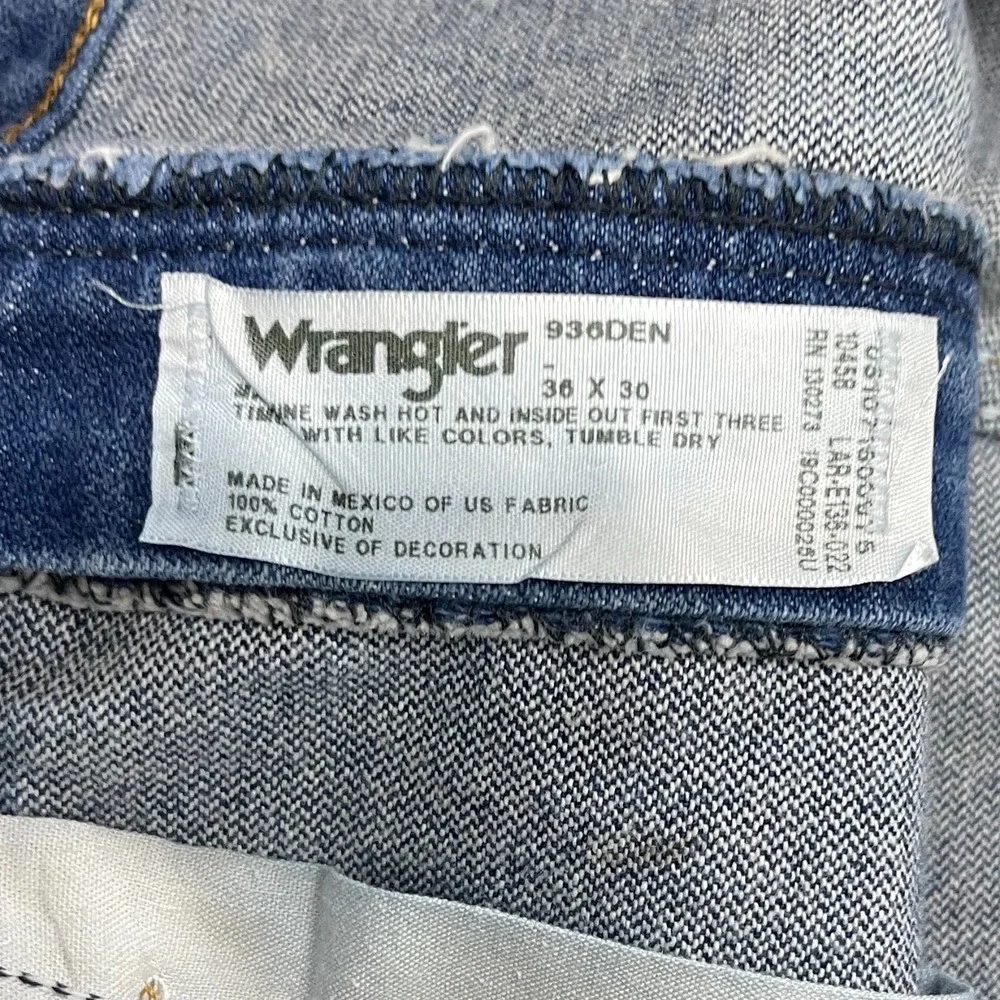 Vintage Wrangler Jeans 36x30 Blue Pants Slim 936 Cowboy Western Denim Work‎ C283